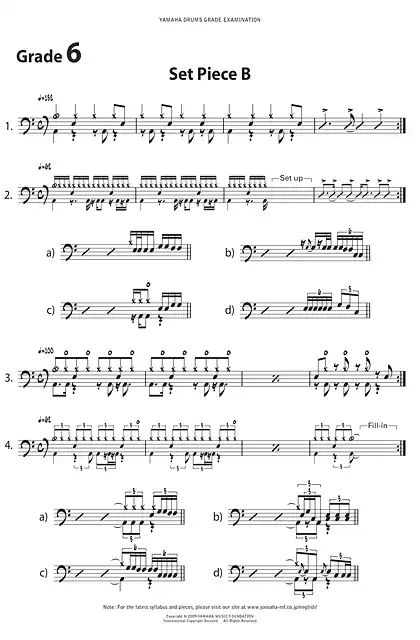yamaha雅马哈Scores Set Piece B for Grade 6